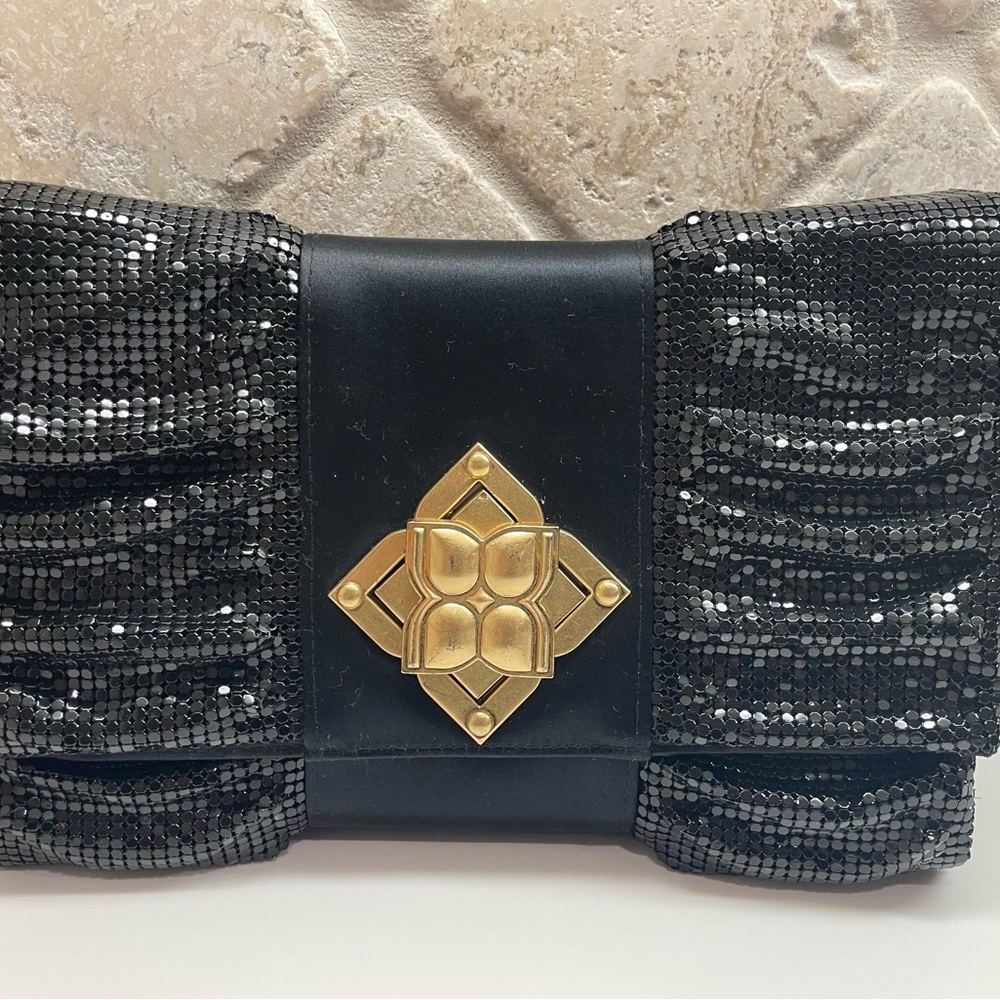 BCBG MAXAZRIA Elegant Black Sequin Clutch